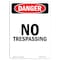 Signmission Safety Sign, OSHA Danger, 18" Height, Rigid Plastic, Portrait No Trespassing, Portrait OS-DS-P-1218-V-1494 - alternate 1